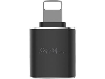 Callstel 4er-Set kompakte USB-3.0-OTG-Adapter für Lightning-Anschluss
