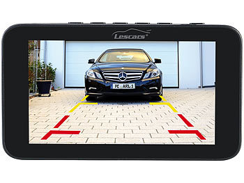 Lescars Kabellose Solar-Funk-Rückfahrkamera mit Full HD & 5, Versandrückläufer