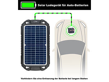 revolt Solar-Ladegerät für Auto-Batterien, Pkw, Wohnmobil, Versandrückläufer