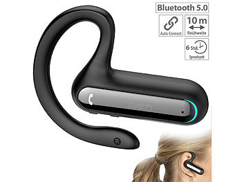 Ohrhöhrer: Callstel Headset mit Bluetooth 5, 6 Std. Sprechzeit, magnetisches Ladekabel