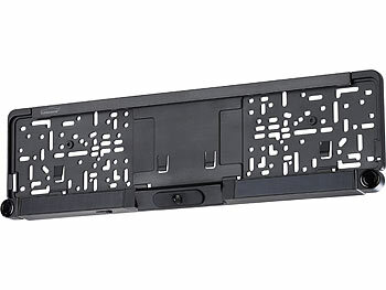 Lescars Solar-Funk-HD-Front- & Rückfahrcam, Splitscreen-Monitor Abstandswarner