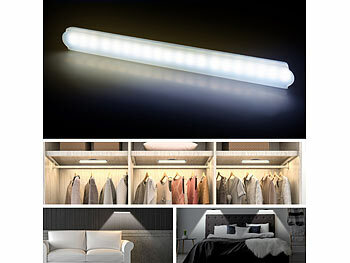 Lunartec 2er-Set Akku-LED-Leselampen für Wand & Unterschrank, einstellbar, 35cm