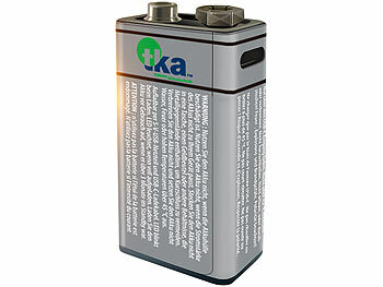 tka 4er-Set Li-Ion-Akkus Typ 9-V-Block mit USB-C, 340 mAh, 3.060 mWh