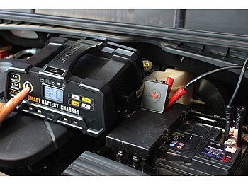 Lescars High Power Profi-Multi-Batterieladegerät, 6/12/24 V, BMS-komp., 26 A
