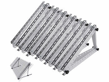 Ständer für Solarpanel: revolt 6er-Set verstellbare Aluminium-Solarpanel-Halterungen mit 28" / 71 cm