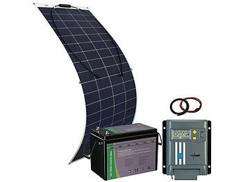 Solar-Sets Camping: tka Solar-Set: MPPT-Solarladeregler, LiFePO4-Akku (1.920 Wh) & Solarmodul
