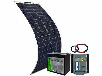 Insel Solaranlage: tka Solar-Set: MPPT-Solarladeregler, LiFePO4-Akku (640 Wh) & Solarmodul