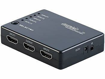 auvisio 5-fach-HDMI-Umschalter mit Fernbedienung, HDMI 2.0, bis 4K UHD