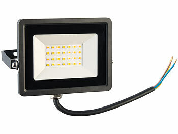 Luminea Mini-LED-Fluter, 20 W, 2.000 lm, IP65, 3.000 K, warmweiß