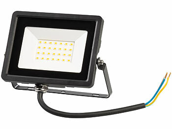 Luminea Mini-LED-Fluter, 20 W, 2.000 lm, IP65, 3.000 K, warmweiß