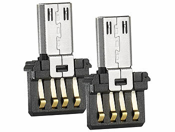 Merox 2er-Set ultrakompakter USB-OTG-Adapter
