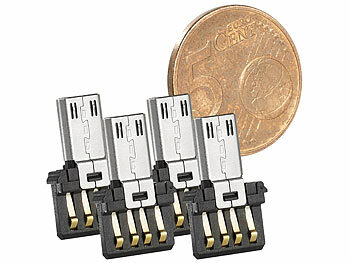 USB-On-the-Go-Adapter: Merox 4er-Set ultrakompakter USB-OTG-Adapter