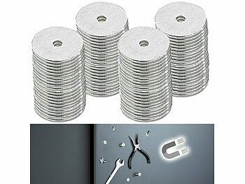 Magnete rund: infactory Neodym-Ringmagnet N35 mit Loch, winzige 12 x 1 mm, 80er-Pack