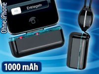 Callstel Mini-Zusatzakku 1.000 mAh im Premium-Design für iPhone 3G & 4 Callstel