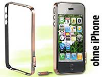 Callstel Edelstahl-Schutzrahmen im Antik-Design für iPhone 4/4s, bronze Callstel Schutzhüllen für iPhones 4/4s