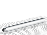 Callstel Touchscreen-Eingabestift aus satiniertem Aluminium, silber Callstel Kapazitiver Touchpens mit Kugelschreiber