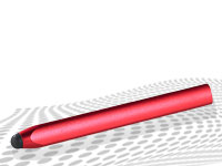 Callstel Touchscreen-Eingabestift aus satiniertem Aluminium, rot Callstel Kapazitiver Touchpens mit Kugelschreiber