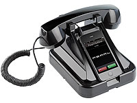 Callstel Telefonständer mit Retro-Hörer für Smartphones mit 3,5-mm-Klinke Callstel Telefonstation für Smartphones