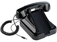 Callstel Telefonständer mit Retro-Hörer für Smartphones mit 3,5-mm-Klinke Callstel Telefonstation für Smartphones
