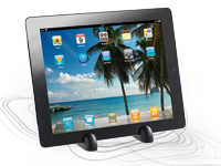Callstel Kompakter Doppel-Ständer für Smartphone & Tablet, magnetisch Callstel Handyhalter, Smartphone-Ständer