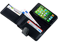 Xcase Schutzhülle m. Geldschein-& EC-Kartenfach für iPhone 5/5s/SE, schwarz Xcase Schutzhüllen für iPhones 5/5s/SE