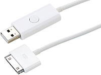 Callstel Lauflicht-Ladekabel für iPhone, iPad, iPod mit Dock-Connector Callstel Ladekabel mit Dock-Connector