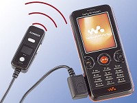auvisio FM-Transmitter & Freisprecheinrichtung f. Sony-Ericsson-Handys auvisio FM-Transmitter mit Blutooth Freisprecher