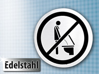 infactory Edelstahl-Türschild "Stehpinkler verboten" infactory 