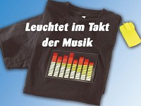infactory T-Shirt mit 8-Kanal Leucht-Equalizer Größe M infactory LED-T-Shirts