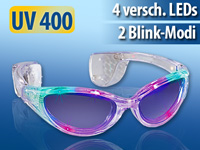infactory Leuchtende LED Sonnenbrille "Starlight" UV400 infactory LED Party Sonnenbrillen