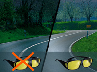 PEARL Überzieh-Nachtsichtbrille "Night Vision" für Brillenträger PEARL Kontrastverstärkende Überzieh-Nachtsichtbrillen