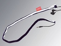 infactory Praktische Kabelführung für Ohrhörerkabel, Farbe schwarz infactory Ohrhörer Kabel-Manager