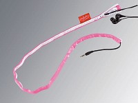 infactory Praktische Kabelführung für Ohrhörerkabel, Farbe Neon-Pink infactory Ohrhörer Kabel-Manager