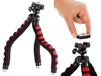 Somikon Ultraflexibles, superbiegsames Dreibein-Kamerastativ, groß Somikon Mini-Kamerastative