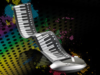 Q-Sonic Mobiles E-Piano "Roll-Up & Go" mit Drums, Rhythmen und Übungsmodus Q-Sonic Rollpianos
