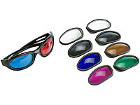 Somikon Innovative Sonnenbrille: polarisierende Gläser & 3D-Wechselgläser Somikon Sport Kontrast- & Sonnenbrillen Set