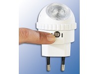 Lunartec Nachtlicht mit 360° ausrichtbarem Lichtkegel, Dämmerungssensor Lunartec LED-Steckdosen-Nachtlicht mit Dämmerungssensor