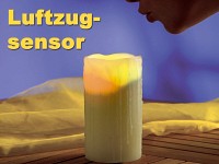 Lunartec LED-Echtwachs-<br />Kerze "Glow by Blow" mit Luft...