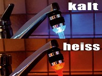 infactory Wasserhahn-Aufsatz mit LED-Beleuchtung heiß/kalt infactory LED-Wasserhahn-Aufsätze