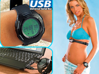 newgen medicals Fitness-Pulsuhr "Premium Sports" mit USB-Datenanalyse newgen medicals Fitness Pulsuhren