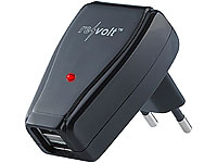 revolt 2-fach-USB-Netzteil für 110 - 240 V, 1 A für iPod, iPhone, Navi u.v.m. revolt Mehrfach-USB-Netzteile für Steckdose