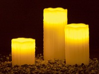 Lunartec LED-<br />Echtwachskerzen mit Candle-LED & Fernbe...