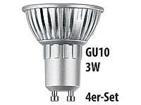 Luminea LED-Spot, 3x 1W-LED, weiß, GU10, 250 lm, 4er-Set Luminea LED-Spots GU10 (tageslichtweiß)