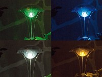 Lunartec Chrom-Wegeleuchte "Rainbow" Lunartec LED-Solar-Wegeleuchten