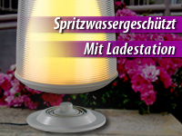 Lunartec Portable LED-Garten- & Tischlampe "Livinglight II" gelb Lunartec LED-Garten-Dekorationen