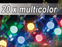 Lunartec Party-Lichterkette, 13 m, bunte LEDs, Glühbirnenform, IP44 (refurb.) Lunartec Party-LED-Lichterketten in Glühbirnenform