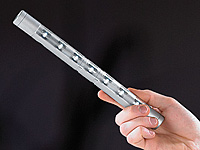 Lunartec Flexible warmweiße 4in1-LED-Unterbauleuchte, mattsilber Lunartec LED-Unterbauleuchten