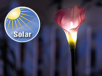 Lunartec Schimmernde LED-Calla-Lilien mit Solarbetrieb im 4er-Set Lunartec Solar LED Blumen
