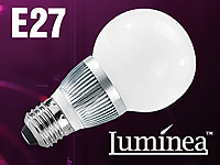 Luminea Energiespar-LED-Lampe m. 3x1W LEDs, E27 Bulb, tageslichtweiß, 210 lm Luminea LED-Tropfen E27 (tageslichtweiß)