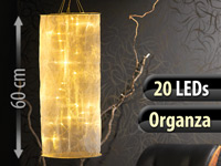 Lunartec Organza-Lichterschlauch: 60 cm Lichtskulptur (refurbished) Lunartec Lichtskulptur
